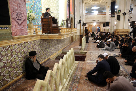 مراسم عزاداری حرم حضرت معصومه در شب اول محرم