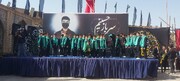 تصاویر/ مراسم  احلی من العسل (سرباز حسینم)  با حضور ۱۰۰۰ دانش آموز در آستان مقدس امامزاده حسین علیه السلام قزوین