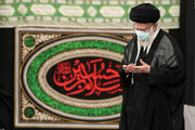 Photo/ Ayatollah Khamenei at first night of mourning ceremonies for Imam Hussain (pbuh)