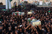 Photo/ Mass funeral of three newly discovered bodies martyred during Iran's sacred defense