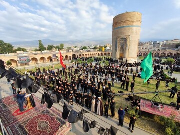 تصاویر/ اجتماع عزاداران حسینی در مشگین شهر
