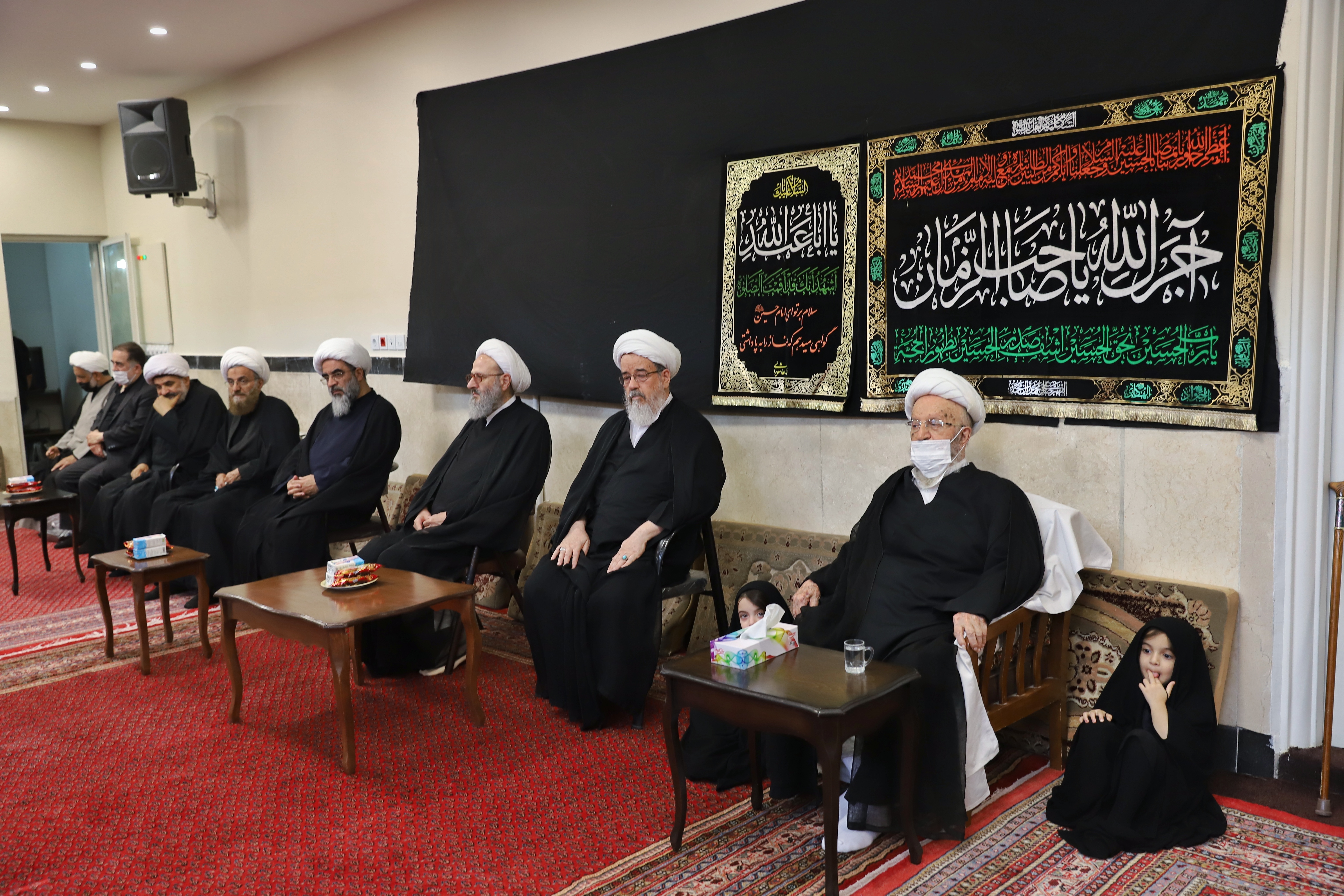 Photo/ Grand Ayatollah Makarem Shirazi's office Ninth day of Muharram mourning ceremony