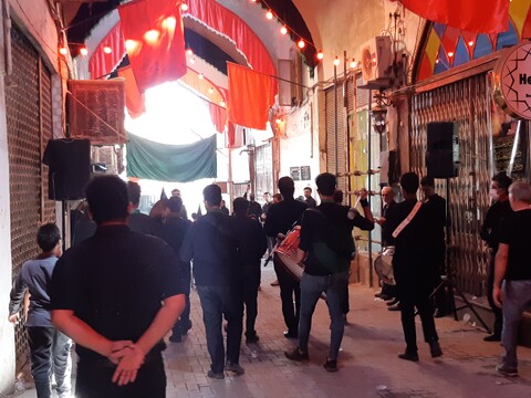 تصاویر:عزاداری صبح تاسوعای حسینی  دربازارکاشان