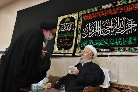 تصاویر/مراسم عزاداری روز تاسوعا در دفتر آیت العظمی مکارم شیرازی