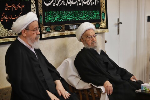 مراسم عزاداری تاسوعای حسینی در دفتر آیت الله العظمی مکارم شیرازی
