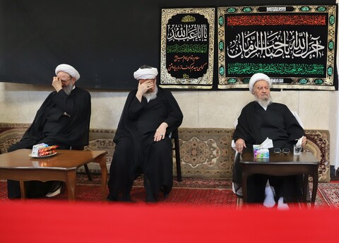 تصاویر/مراسم عزاداری روز تاسوعا در دفتر آیت العظمی مکارم شیرازی
