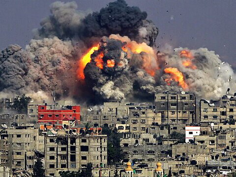 حمله وحشیانه رژیم صهیونیستی به غزه