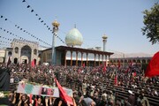 Photo/ Huge crowds in shiraz turn out for Martyr Eskandari's funeral