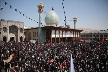 تصاویر/ تشییع پیکر شهید اسکندری در سومین حرم اهل بیت(ع)