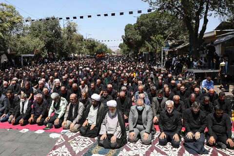تصاویر/ اقامه نماز ظهر عاشورا با حضور پرشور مردم قزوین