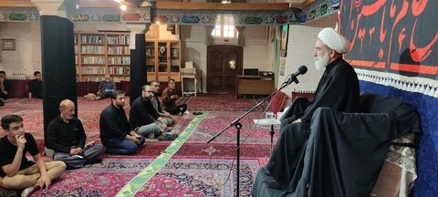 تصاویر/ مراسم عزاداری طلاب مدرسه علمیه شیخ الاسلام قزوین