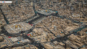 تصاویر هوایی از عاشورای حسینی در کربلای معلی