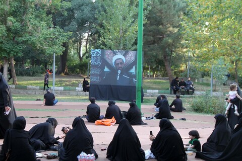 تصاویر / مراسم قرائت زیارت عاشورا در پارک مردم همدان