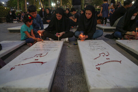 تصاویر/ مراسم شام غریبان در گلستان شهدای اصفهان