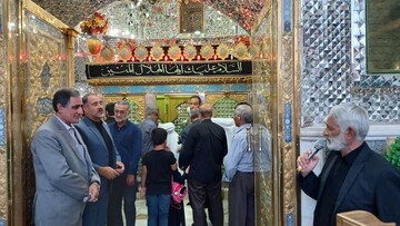 ضریح مطهر محمد هلال بن علی(ع) غبارروبی شد + عکس