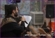 فیلم | مرثیه‌خوانی عربی میثم مطیعی در حسینیه داوود العاشور بصره
