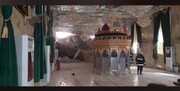 کربلا میں مزار "امام علی (ع) کے چشمہ" میں پہاڑ کا ایک حصہ گرنے سے 6 افراد ملبے تلے دب گئے +ویڈیو