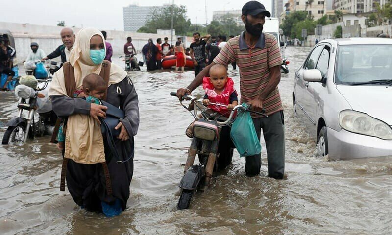 پاکستان میں طوفانی بارش اور سیلاب
