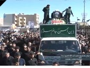 فیلم| لحظه ورود پیکر آیت‌الله ناصری به گلستان شهدای اصفهان