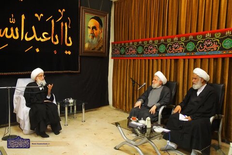 آیت الله العظمی نوری همدانی در دیدار قائم‌مقام دبیرکل حزب‌الله لبنان