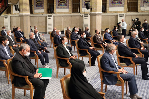 تصاویر/ دیدار رئیس‌جمهور و اعضای هیئت دولت با رهبر معظم انقلاب