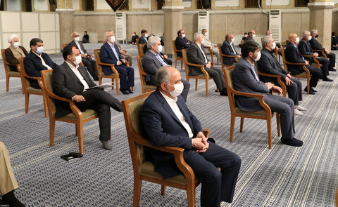 تصاویر/ دیدار رئیس‌جمهور و اعضای هیئت دولت با رهبر معظم انقلاب