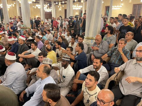 مراسم ابتهال خوانی در مسجد امام حسین (ع) در مصر