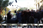 مراسم استقبال از شهید گمنام دفاع مقدس در جامعةالزهرا(س)