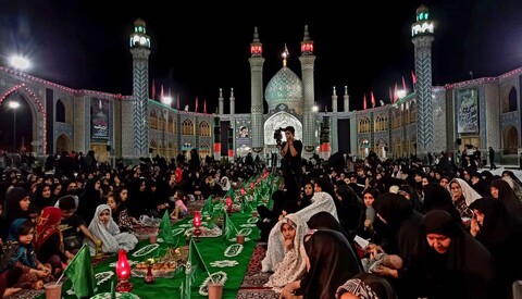 تصاویر:برپایی بزرگترین سفره حضرت رقیه(س)درحرم مطهر حضرت محمدهلال بن علی (ع)آران وبیدگل