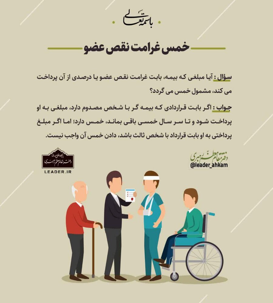 احکام شرعی | خمس غرامت نقص عضو