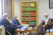 Photo/ Grand Ayatollah Sobhani's Meeting with Iran's Minister of Industry, Mine and Trade