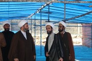 تصاویر/ بازدید مدیر حوزه علمیه کردستان از آماده سازی موکب مدرسه خاتم الانبیاء (ص) سنندج