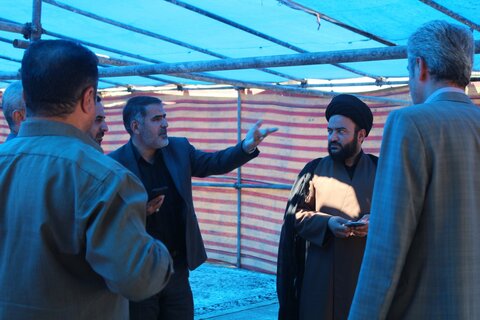 تصاویر/بازدید مدیر حوزه علمیه کردستان از آماده سازی موکب مدرسه خاتم الانبیاء (ص) سنندج