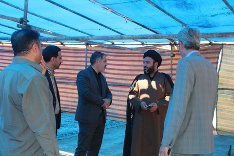 تصاویر/بازدید مدیر حوزه علمیه کردستان از آماده سازی موکب مدرسه خاتم الانبیاء (ص) سنندج
