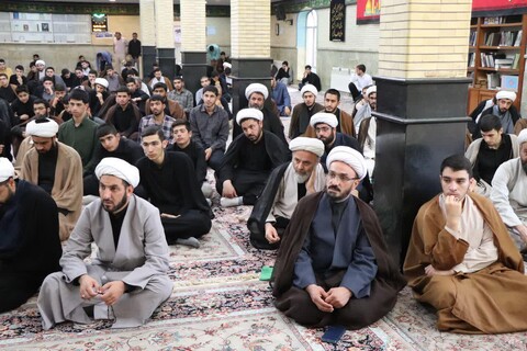 تصاویر/ مراسم سوگواری امام حسن مجتبی(ع) در حوزه علمیه بناب