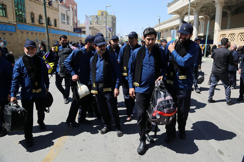 اعزام خادمان موکب آستان مقدس حضرت معصومه(س) به عراق