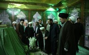 تصاویر/ تجدید میثاق رئیس و اعضای مجلس خبرگان رهبری با آرمان‌های امام خمینی (ره)