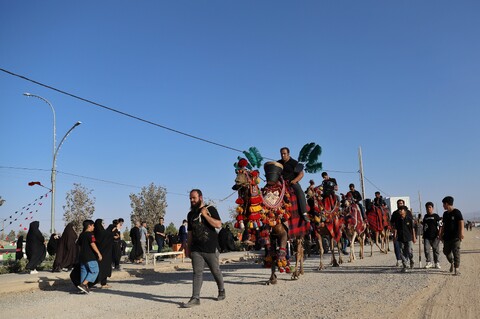 تصاویر/ مراسم پیاده‌روی جاماندگان اربعین در قم