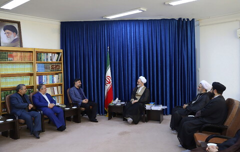 تصاویر/ دیدار رئیس جهاد دانشگاهی کشور با آیت الله اعرافی