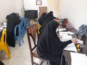 برگزاری کلاس نقاشی روی شیشه ویژه خواهران طلبه نورآبادی