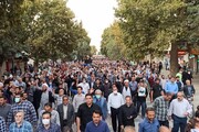 قیام دیار شهید همدانی در اعتراض به اغتشاشگران