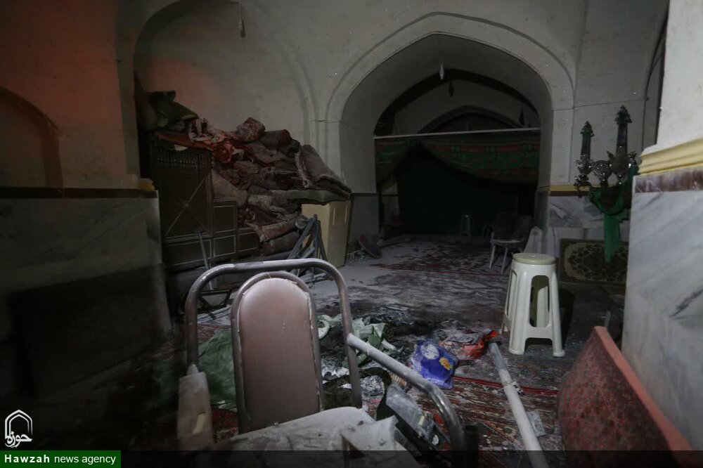 تعرض اغتشاشگران به مسجد شریف الملک همدان + فیلم