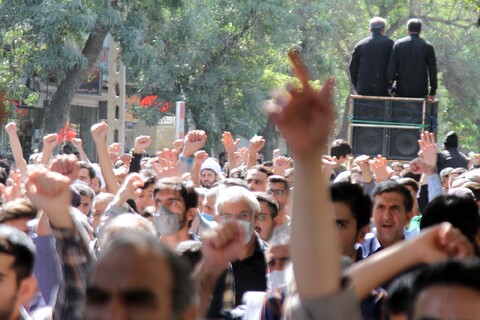 تصاویر / راهپیمایی اعتراضی نمازگزاران همدانی