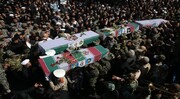 مراسم تشییع شهدای امنیت و دفاع مقدس در مشهد برگزار شد