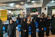 تصاویر/ تجمع طلاب مدرسه علمیه الزهرا (س) ارومیه در محکومیت اغتشاشات اخیر