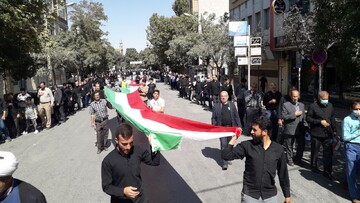 مردم نهاوند اقدامات اغتشاشگران را محکوم کردند + عکس