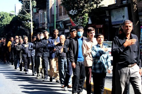 تصاویر/ عزاداری خیابانی طلاب و روحانیون خوی