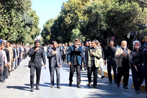 تصاویر/ عزاداری خیابانی طلاب و روحانیون خوی