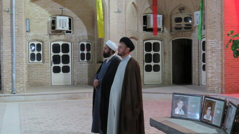 مراسم تجلیل از روحانیون جانباز یزد در مدرسه علمیه امام خمینی (ره)