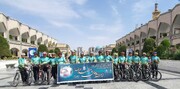 دوچرخه سواران کاشانی به مشهد مقدس رسیدند